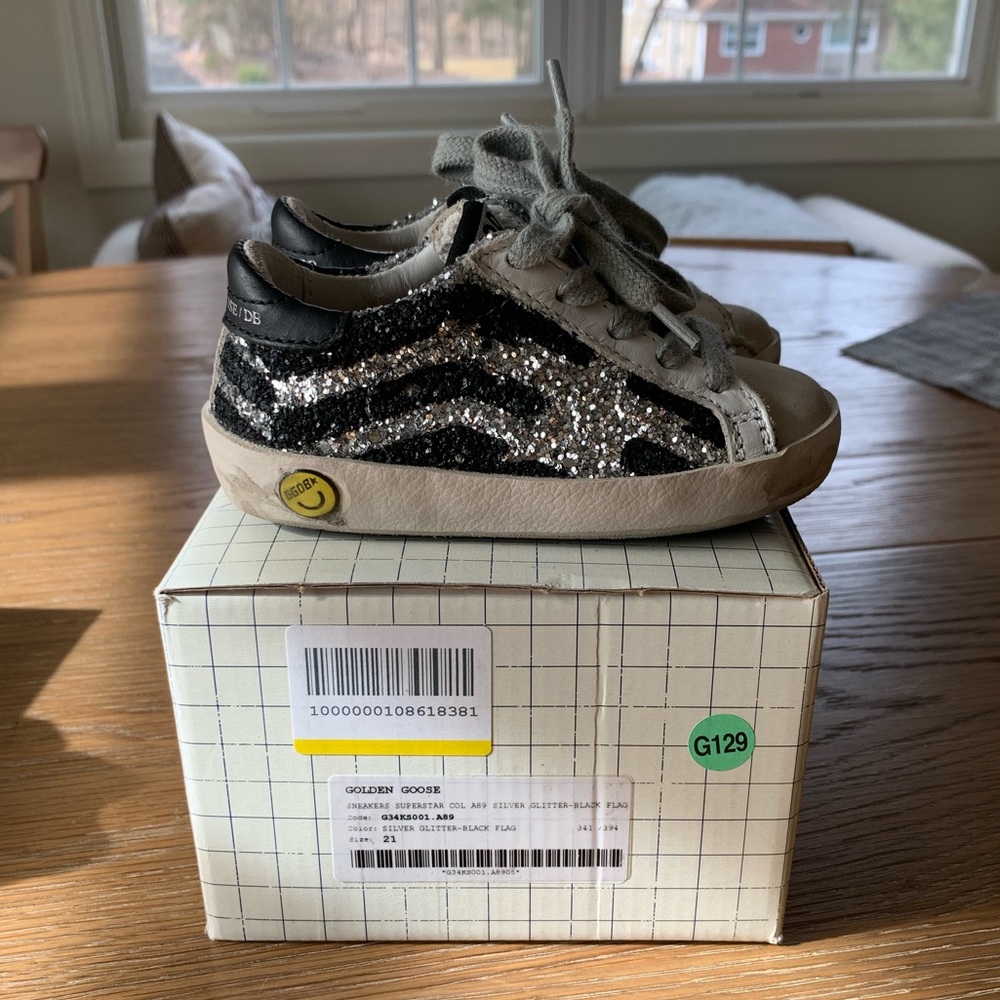 Golden Goose Toddler Size 21(5) Glitter Sneakers